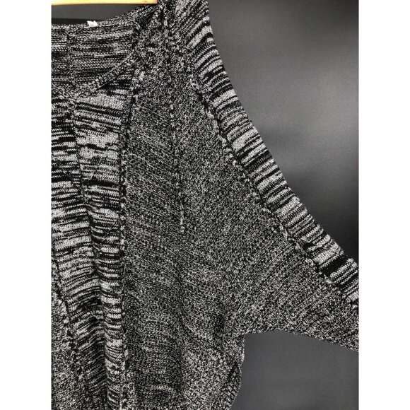 Athleta Oversized Knit Hooded Sweater Poncho XL Gray Merino Wool Blend Dolman - Picture 3 of 7